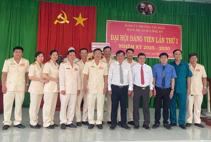 Công an phường Tân Ngãi - Tổ chức Đại hội Đảng bộ cơ sở Công an lần thứ I, nhiệm kỳ 2025 - 2030