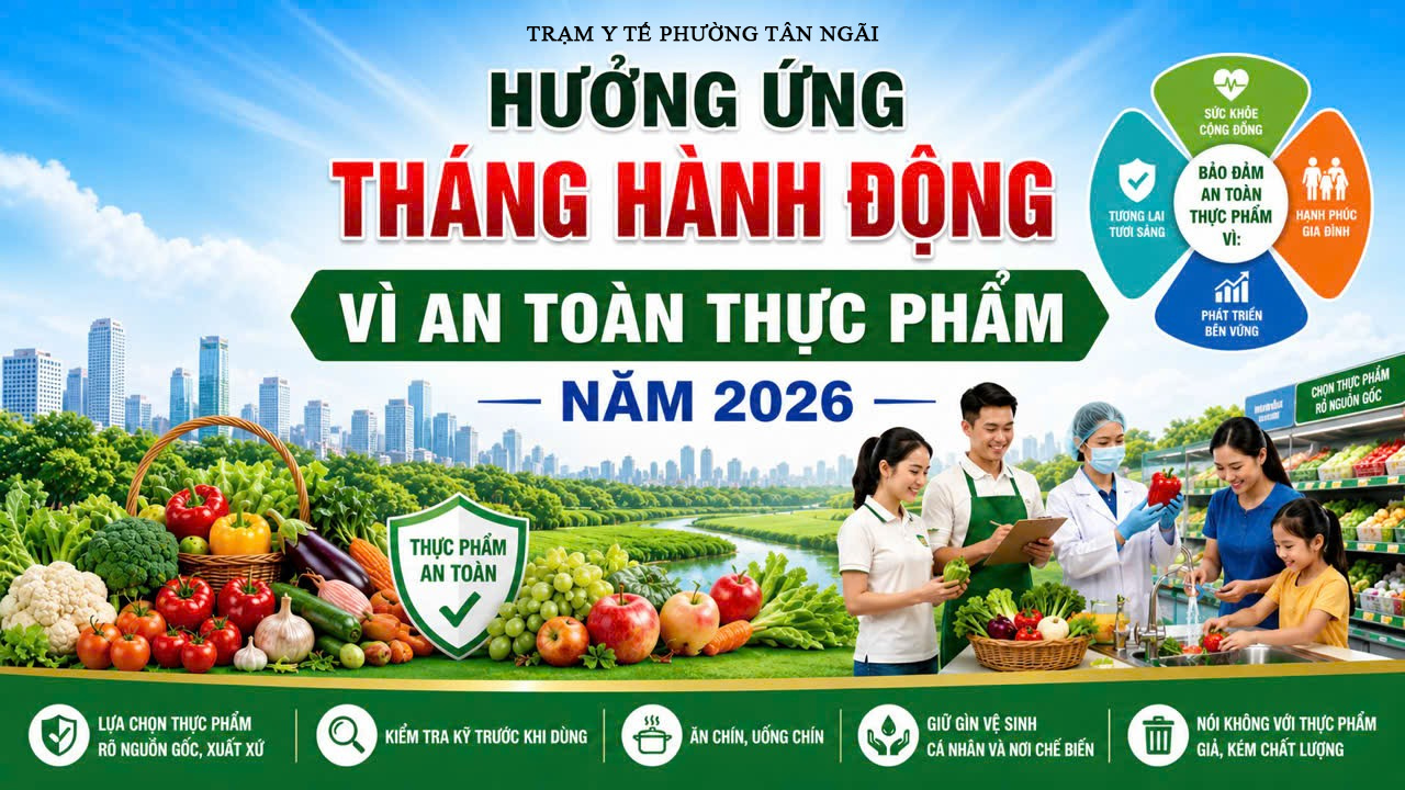 HƯỞNG ỨNG THÁNG HÀNH ĐỘNG VÌ AN TOÀN VỆ SINH THỰC PHẨM NĂM 2026
