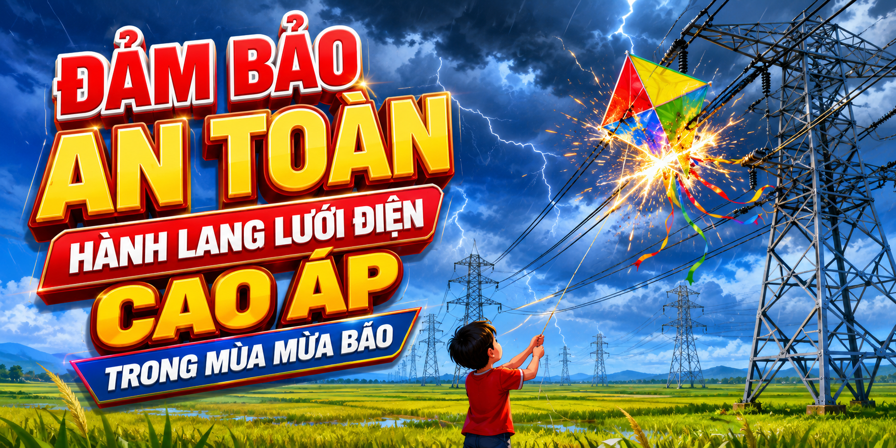 TĂNG CƯỜNG ĐẢM BẢO AN TOÀN HÀNH LANG LƯỚI ĐIỆN CAO ÁP TRONG MÙA MƯA BÃO