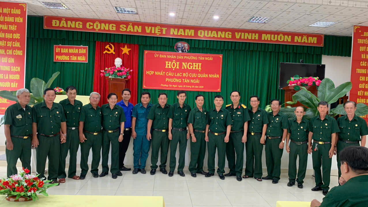 Phường Tân Ngãi Tổ Chức Hội Nghị Hợp Nhất Câu Lạc Bộ Cựu Quân Nhân